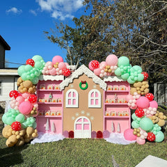 Paeyeq red Christmas print 12in balloons add seasonal cheer