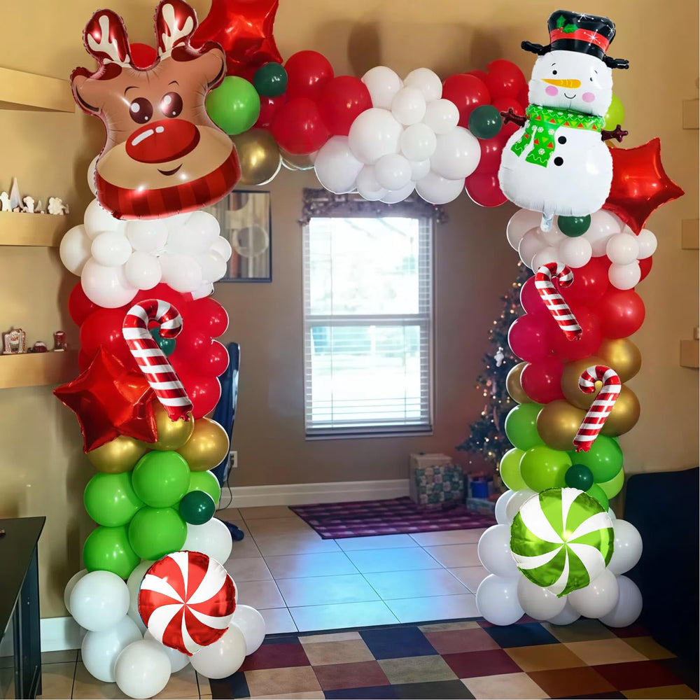 Paeyeq reindeer foil balloon enhances wintry party vibes and photo ops.