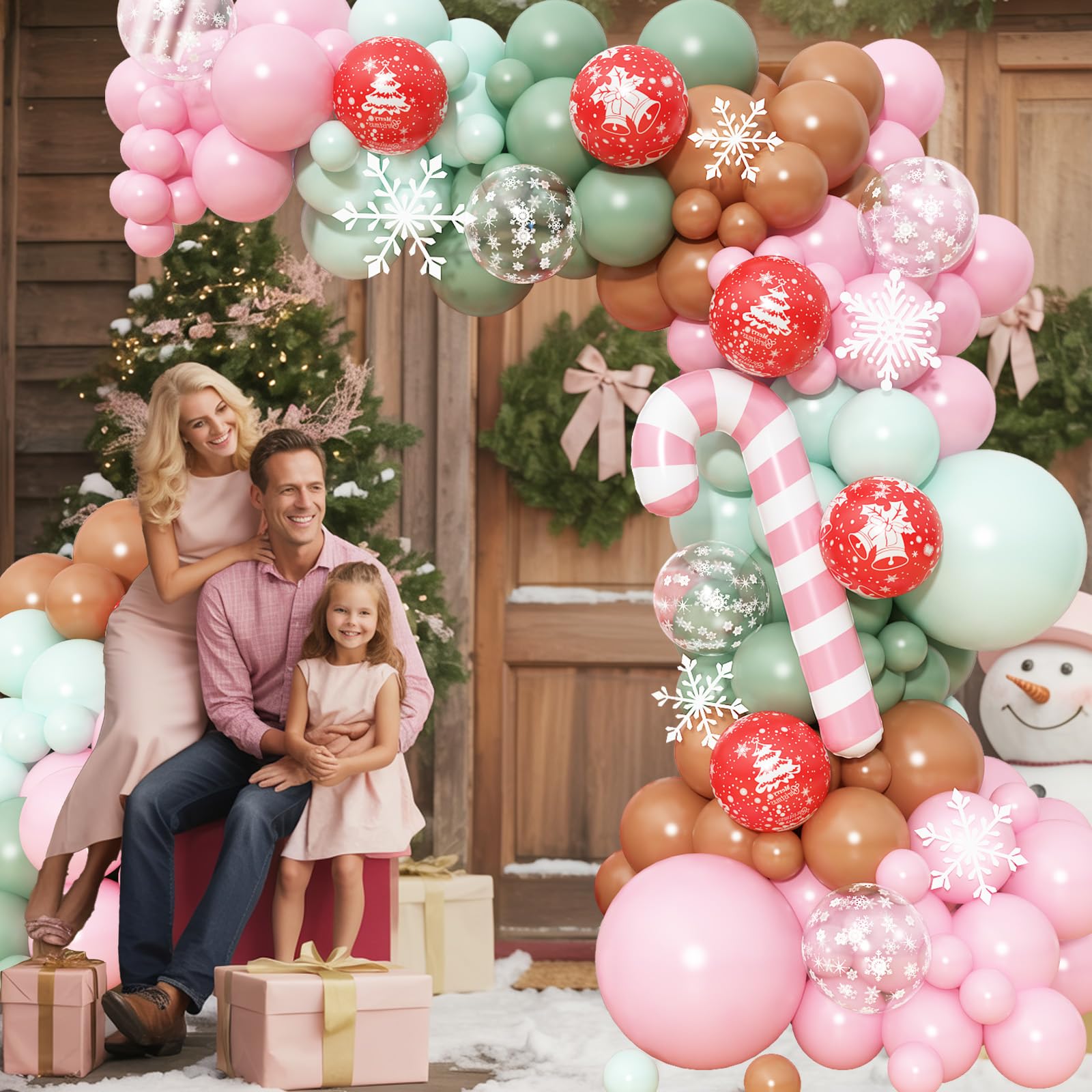 Paeyeq sage green 10in balloons provide subtle holiday accents