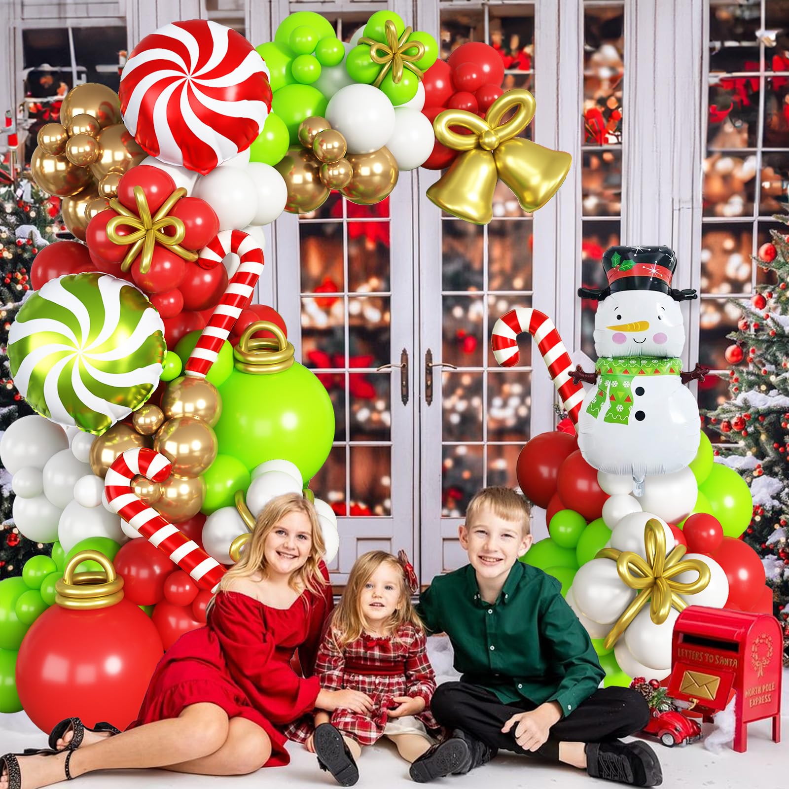 Paeyeq white 10-inch balloons add crisp contrast to the garland.