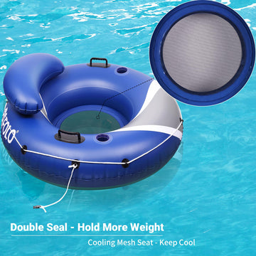 Two cup holders and two heavy-duty handles for secure water use