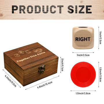 Pagather three 1-inch wooden dice for quick, engaging gameplay