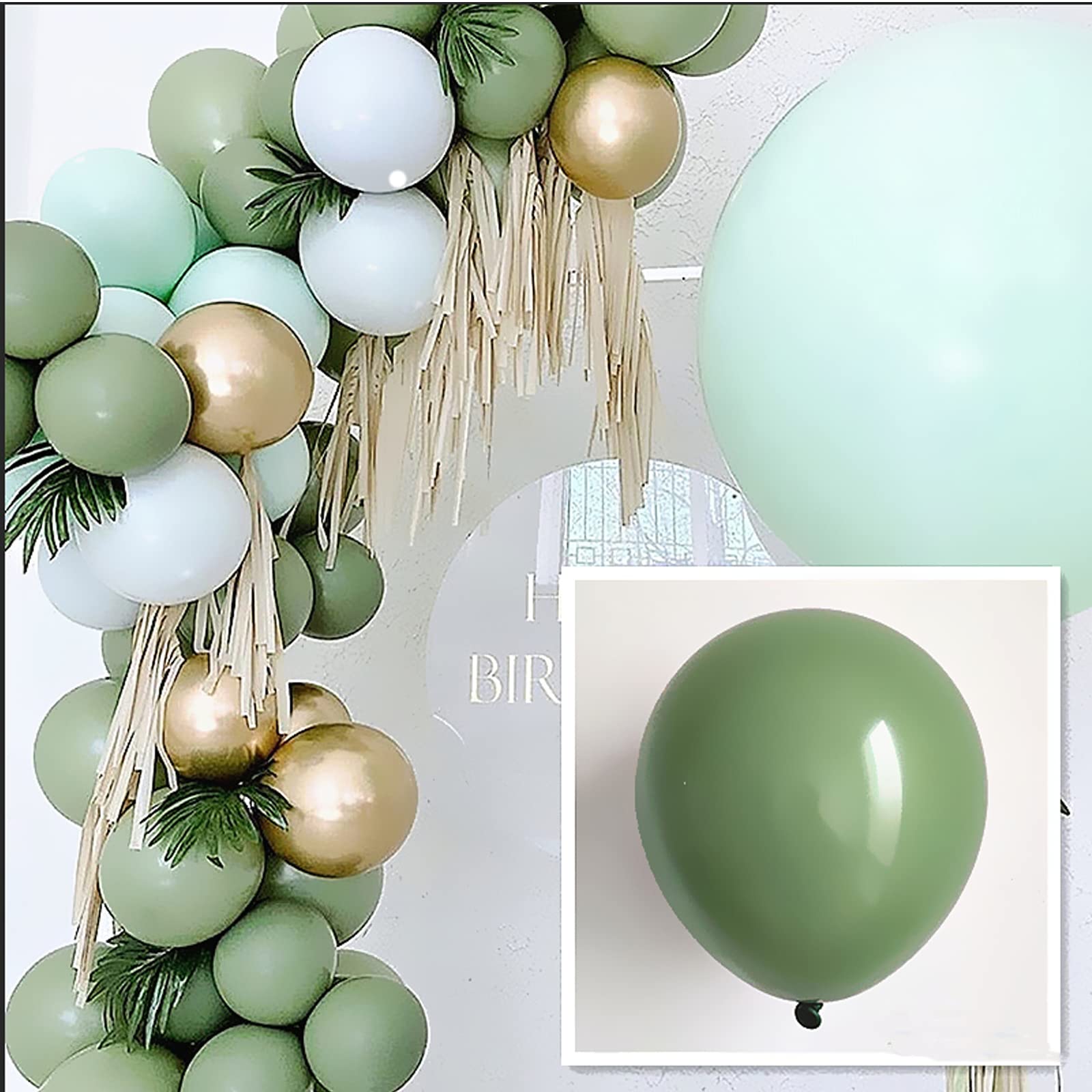 Pagicoday pastel green balloons 10 inch versatile decor