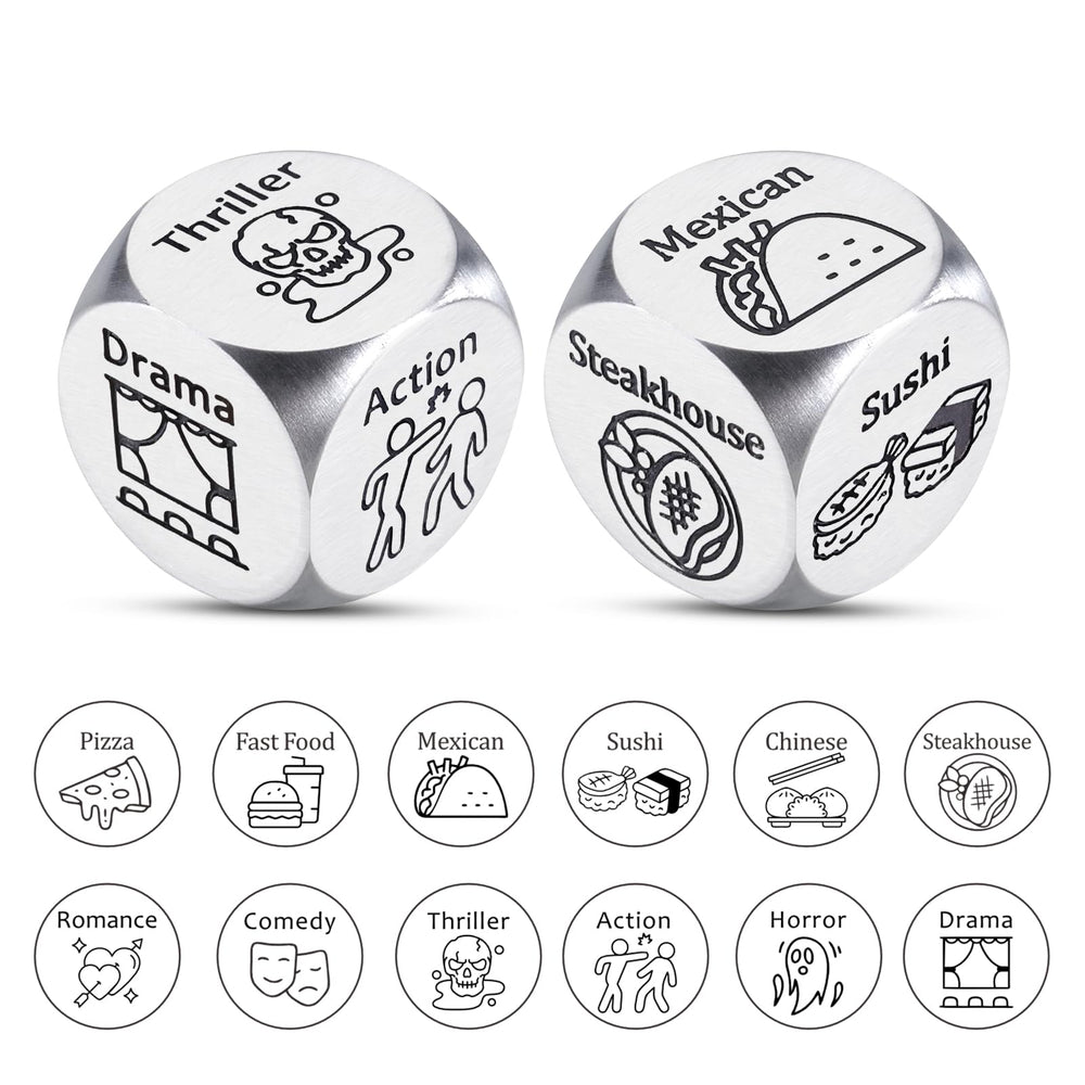 Paginafr gift box with two dice, ready for gifting