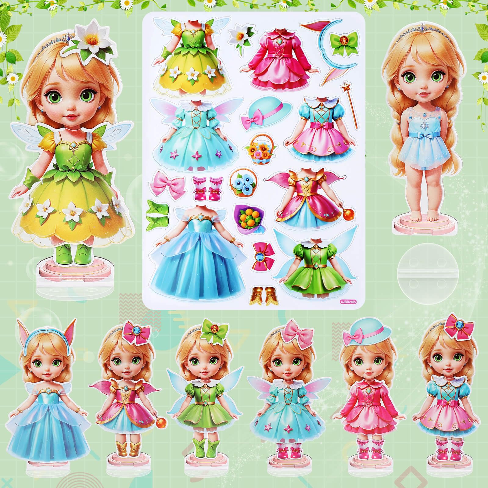 PainZieteg magnetic dress up doll stand for imaginative play
