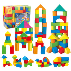 Pairez Foam Blocks stacked for creative play, boosting fine motor skills in toddlers.