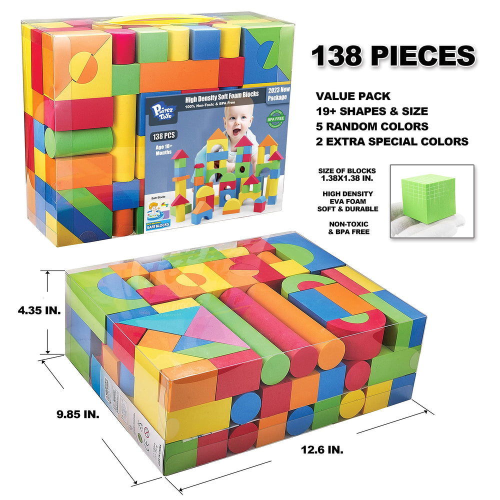 Pairez Foam Blocks float during bath time, adding safe water play.
