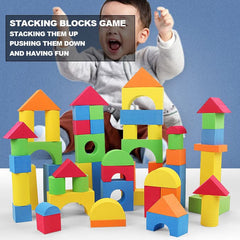 Instruction manual included helps guide preschool learning with simple building challenges.