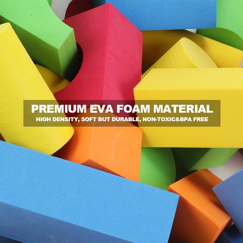 Soft, durable EVA foam keeps play safe and comfortably light for little hands.