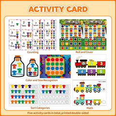 Pairez Toys activity cards provide quick ideas for color sorting challenges.