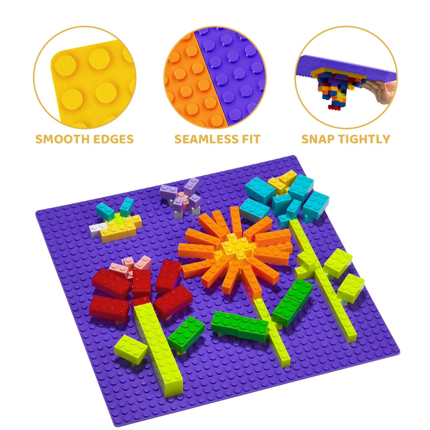 Pairez Toys Classic Baseplate red volcano design supports imaginative building sessions.