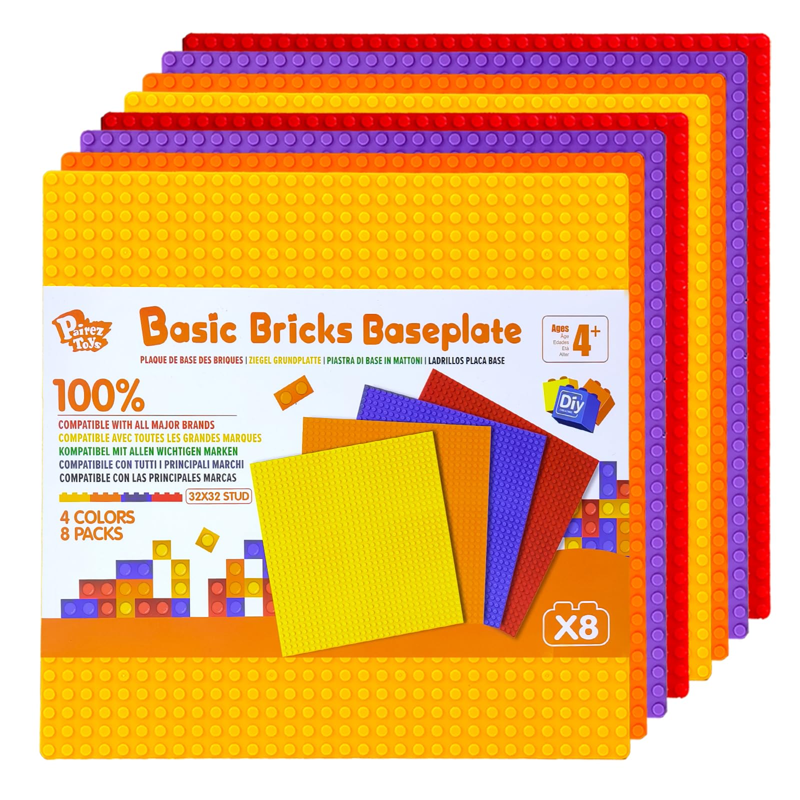 Pairez Toys Classic Baseplate yellow beach scene promotes open-ended creative play.