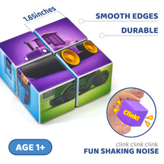 Pairez Toys construction-vehicles-patterns showcase six vehicle shapes for STEM play