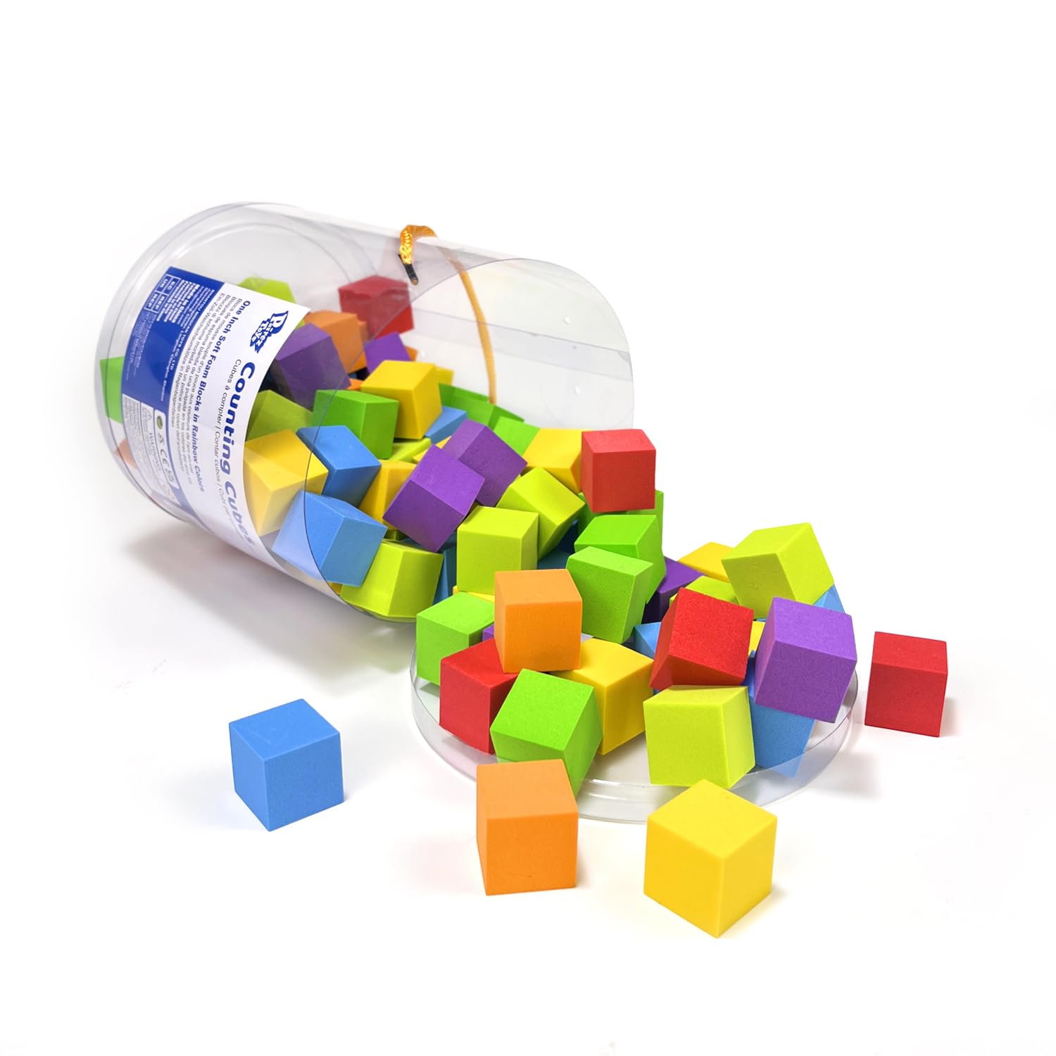 Pairez Toys rainbow cubes stacked for hands-on math play and color sorting.
