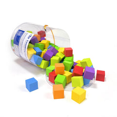 Pairez Toys rainbow cubes stacked for hands-on math play and color sorting.