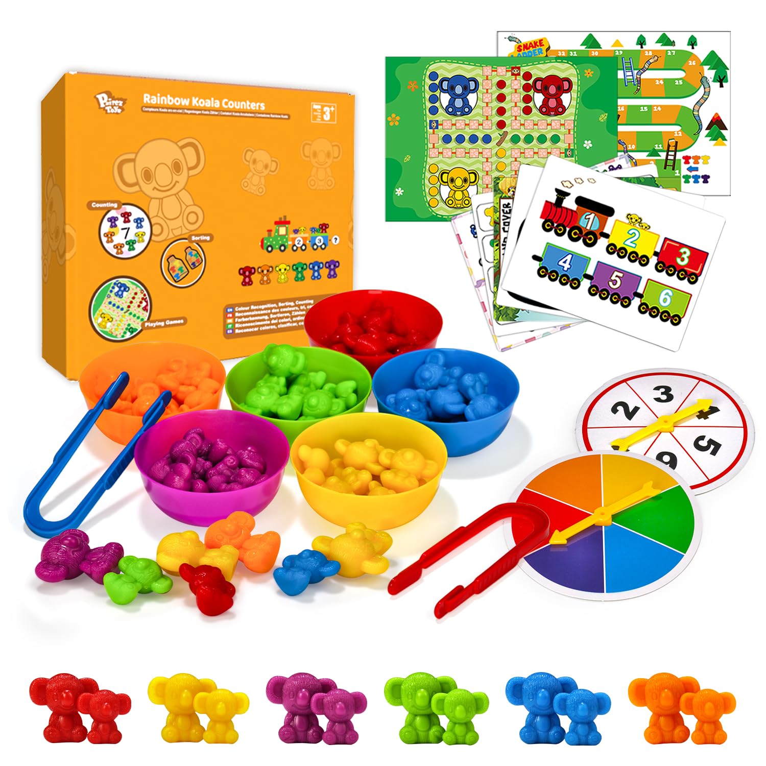 Pairez Toys koala counting set: colorful counters for early math practice and hands-on learning.