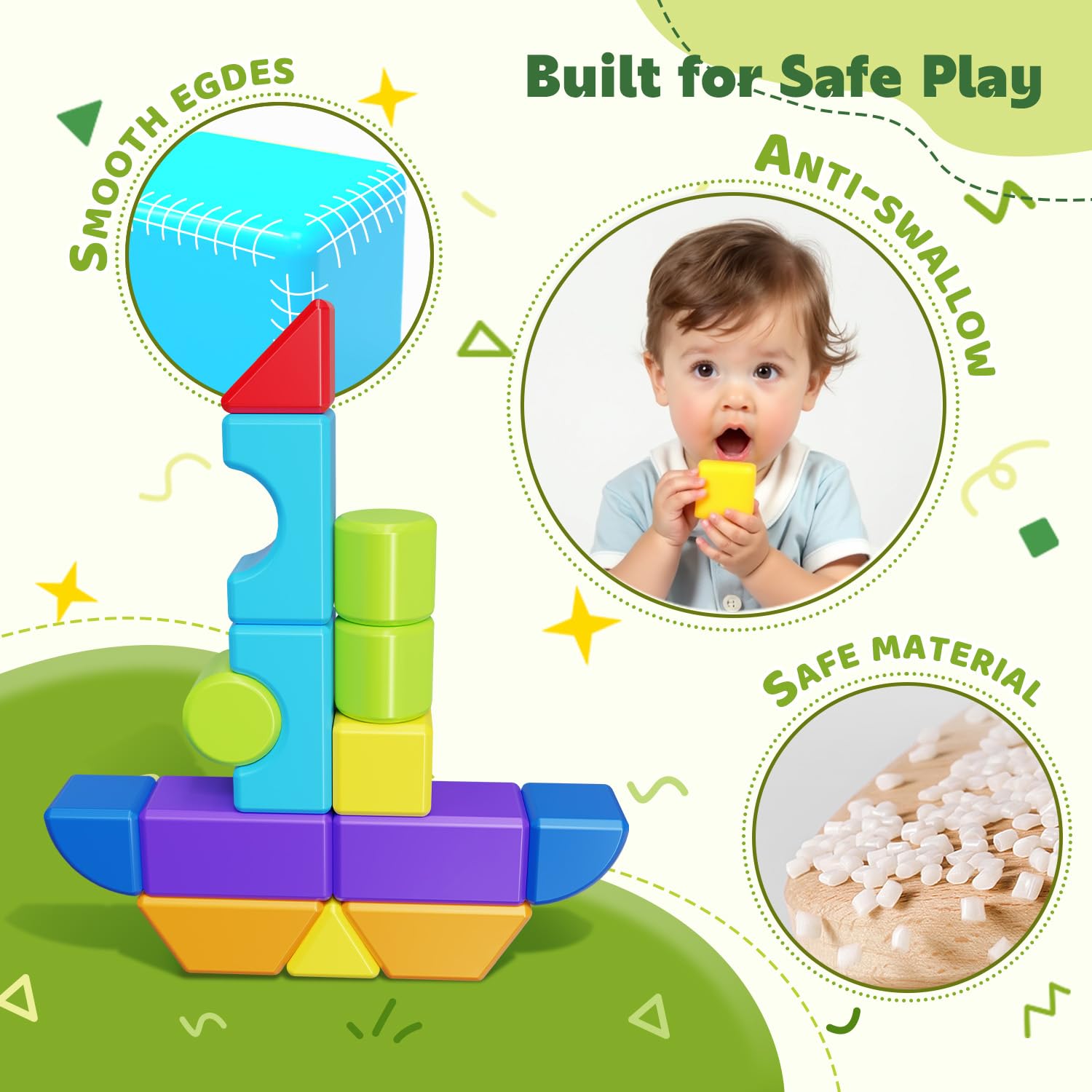 Pairez Toys large blocks easy to grip for little hands during playtime