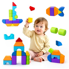 Pairez Toys magnetic blocks 14-piece gift box safe, engaging starter set for toddlers