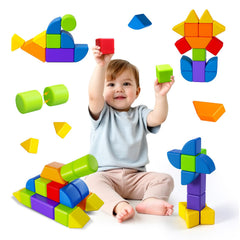 Pairez Toys magnetic blocks 21 cubes for imaginative assembly and STEM exploration.