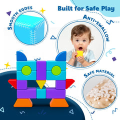 Pairez Toys magnetic blocks eight geometric shapes invite creative, hands-on construction play.