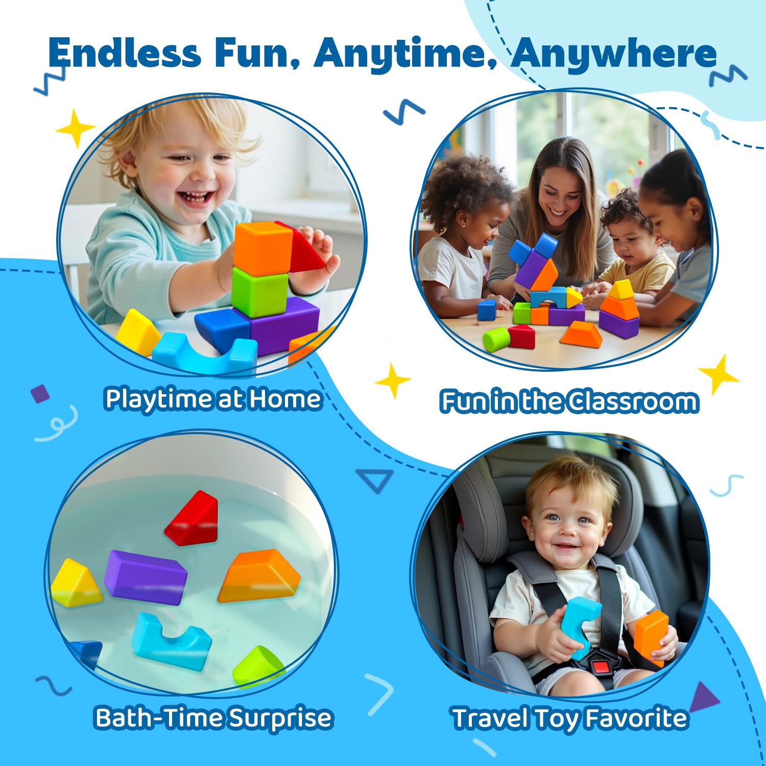 Pairez Toys clicking blocks provide satisfying sensory feedback as kids shake.