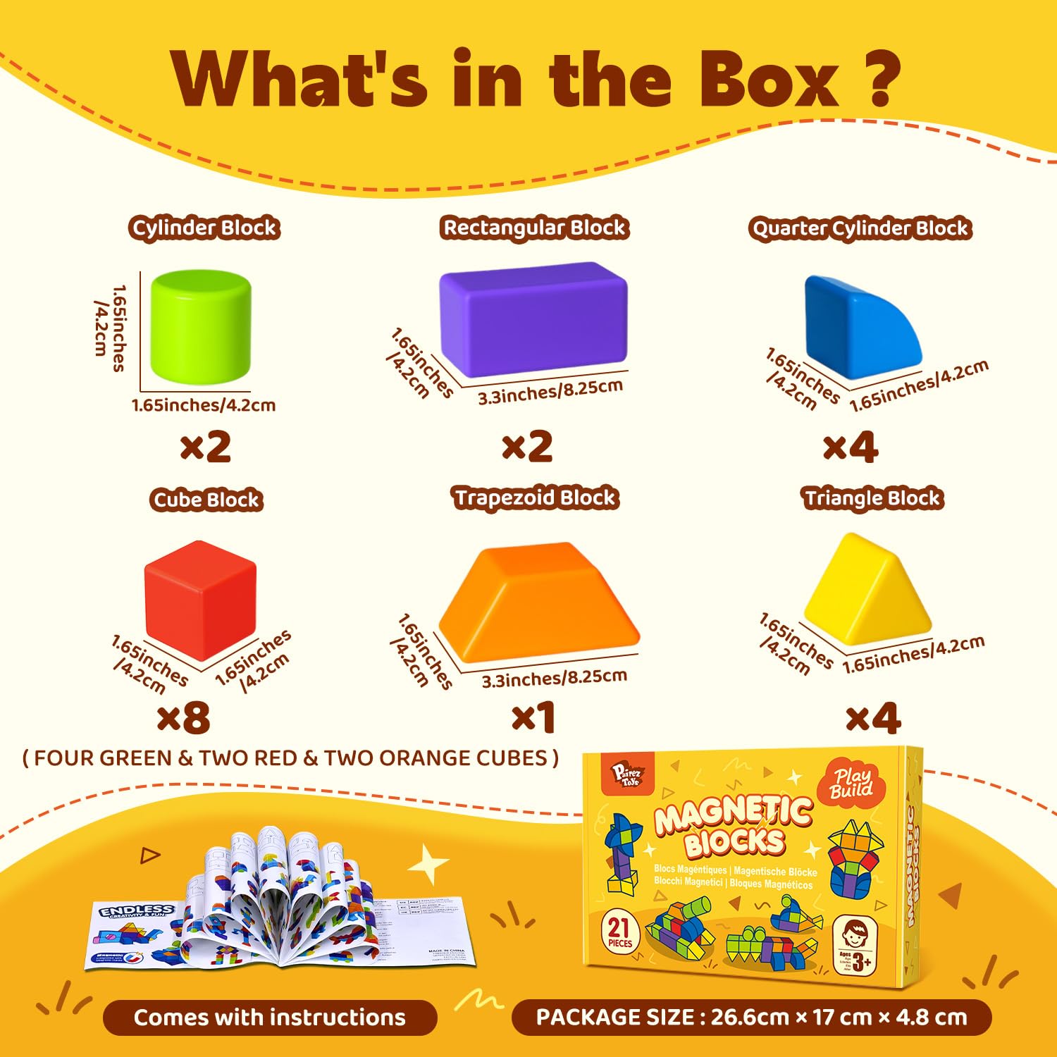 Pairez Toys magnetic blocks sealed magnets ensure safe play and stable builds.