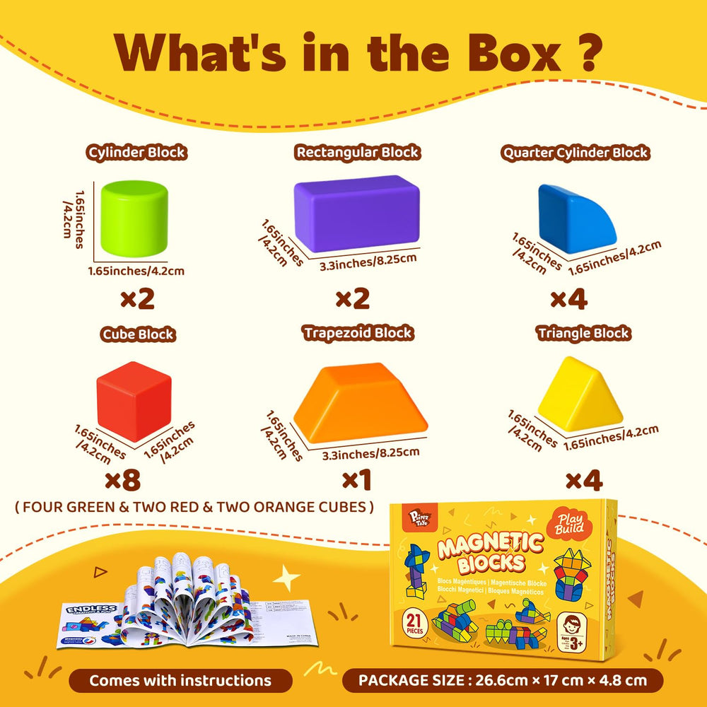 Pairez Toys magnetic blocks sealed magnets ensure safe play and stable builds.