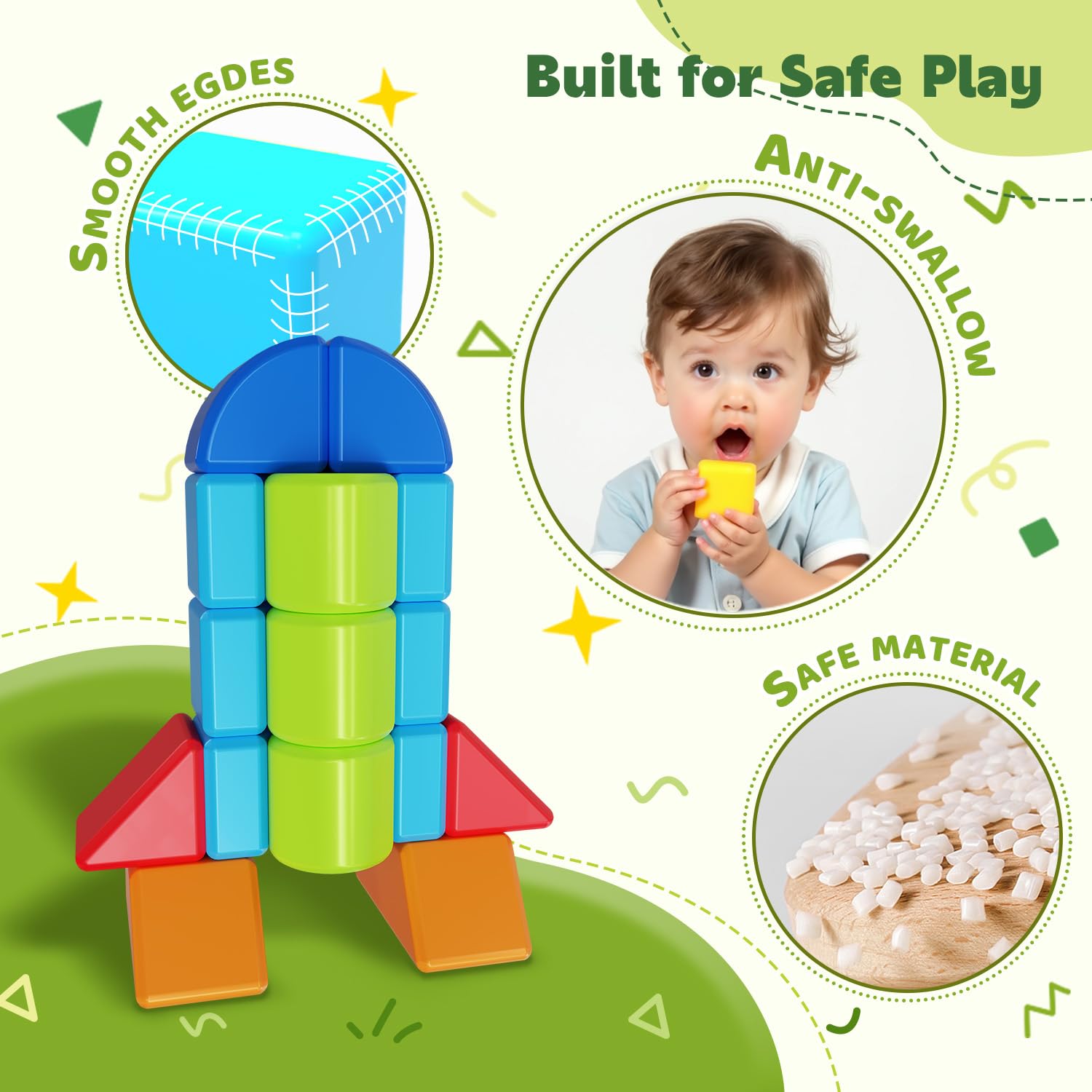 Pairez Toys magnetic blocks bright colors support color recognition and sorting practice.