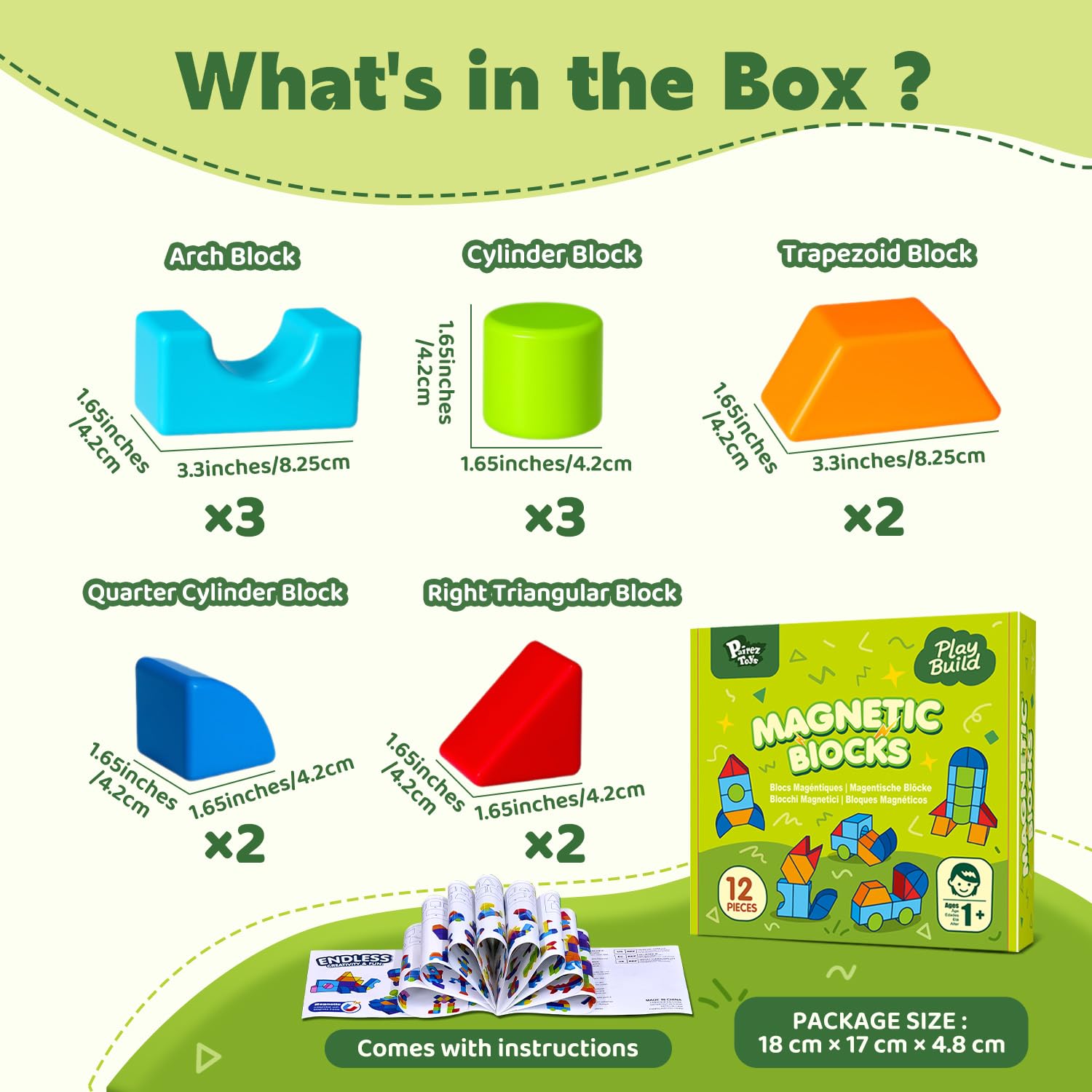 Pairez Toys magnetic block in hand promotes grip, coordination and safe play.