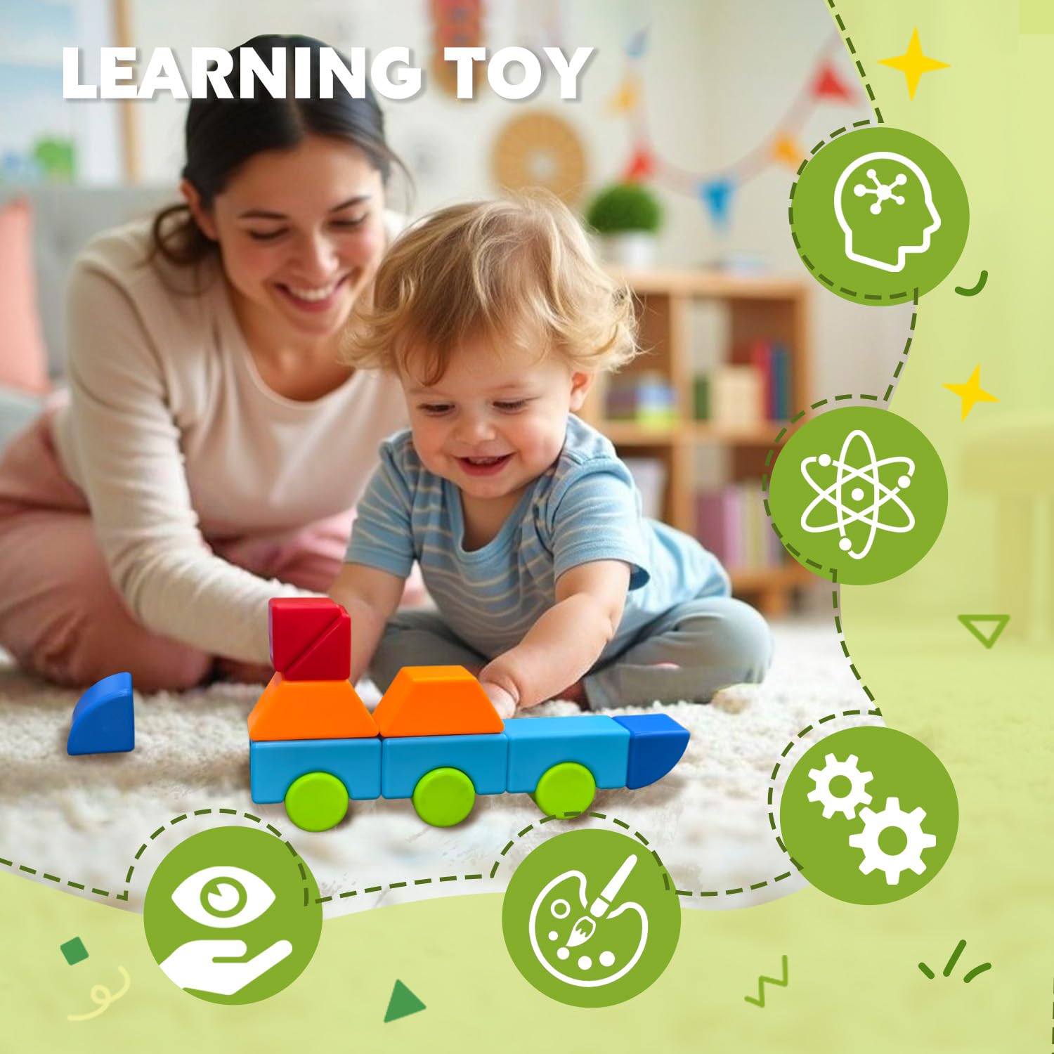 Pairez Toys magnetic blocks travel-friendly design enables on-the-go learning.