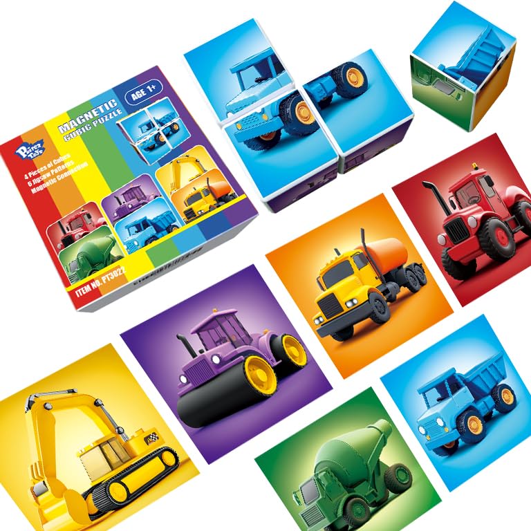 Pairez Toys magnetic cubes close-up showing secure magnets for safe toddler play