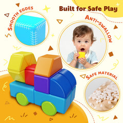 Pairez Toys magnetic blocks with seven shapes and bright colors for creative building