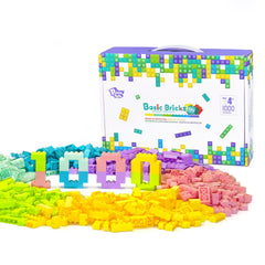 Pairez Toys pastel bricks collection showing six colors for creative play