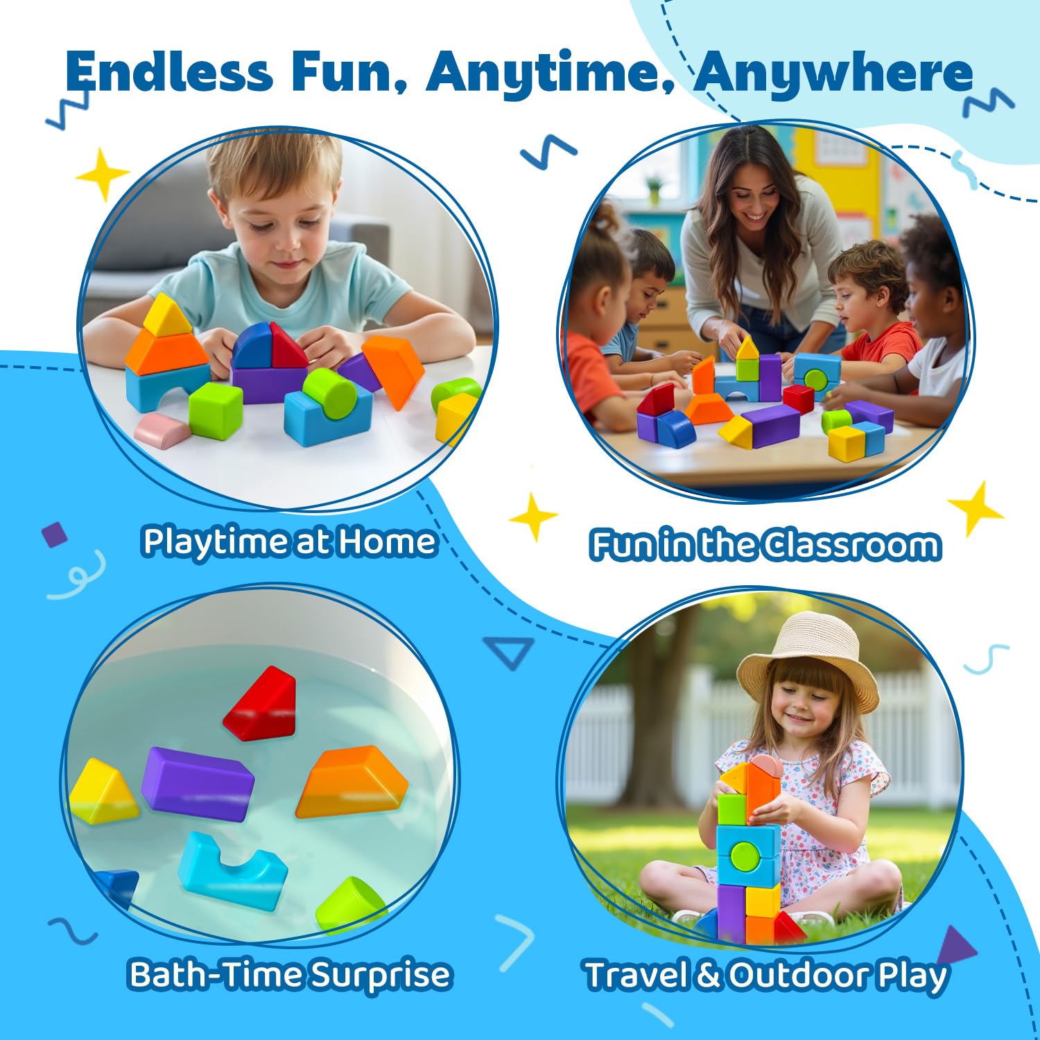 Pairez Toys sensory-click blocks offer tactile feedback during play.