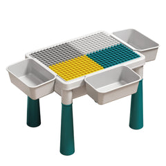 Pairez Toys small activity table with block-baseplate supports constructive play and creativity.