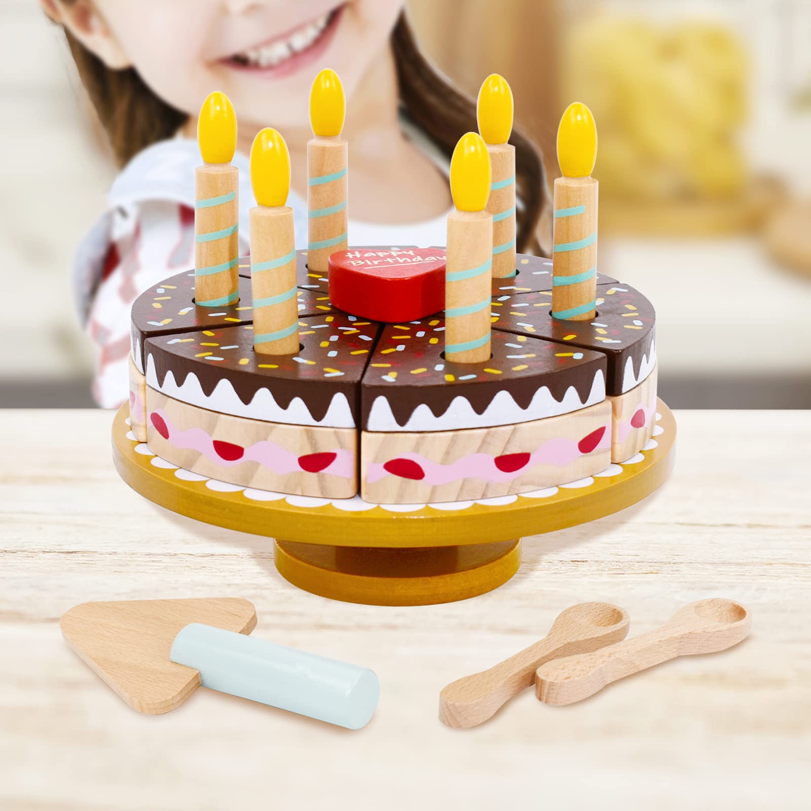 PairPear cake stand serves as a centerpiece for pretend parties.