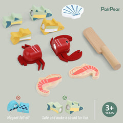 PairPear toy knife for safe, satisfying cuts with this set