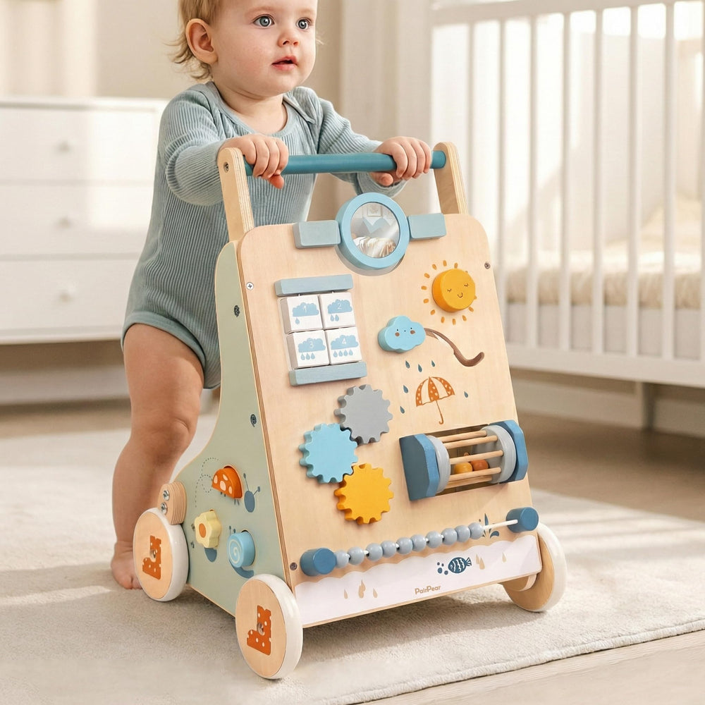 PairPear indoor-stability base keeps the walker steady on carpets and floors.