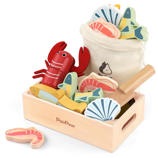 PairPear lobster piece for safe pretend cutting and tactile feedback