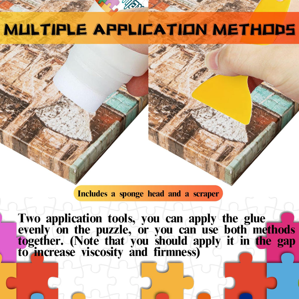 Paistely puzzle glue clear coating helps preserve color and shine over time.