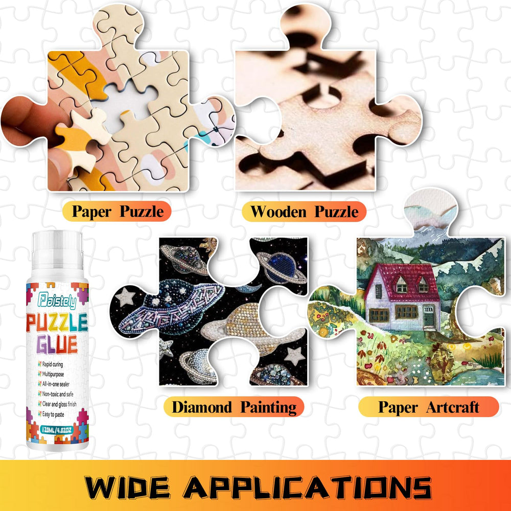 Paistely puzzle glue for diamond paintings extends protection and vibrancy.