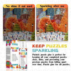 Paistely puzzle glue scraper tool provides precise, bubble-free coating across the puzzle surface.