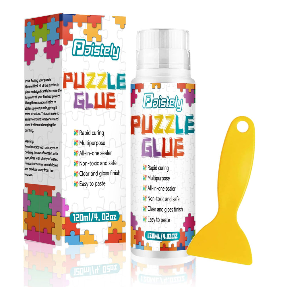Paistely puzzle glue sponge application ensures even coverage and a smooth finish.