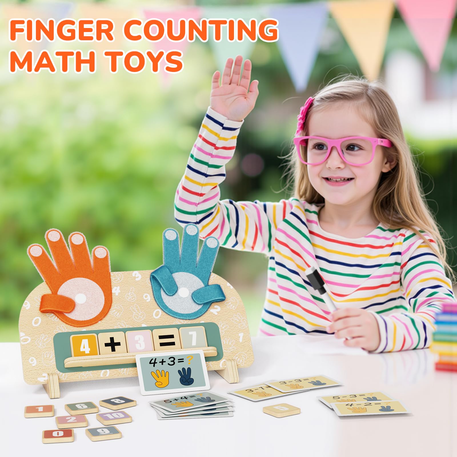 Paisure 2-in-1 Montessori toys counting blocks illustrate hands-on number learning.