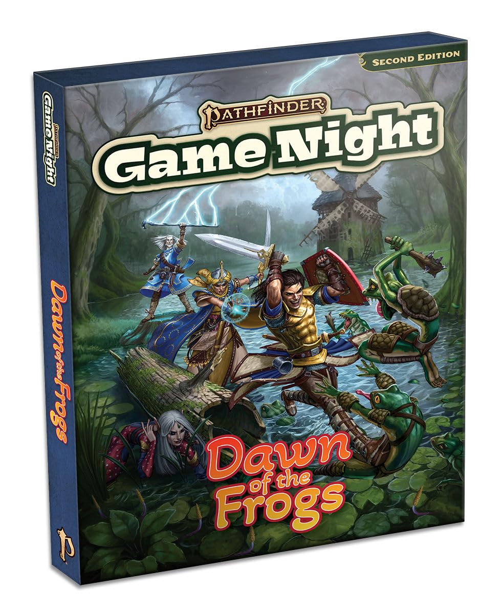 Paizo Dawn of the Frogs Deluxe Box front, beginner-friendly starter kit for quick, collaborative storytelling.