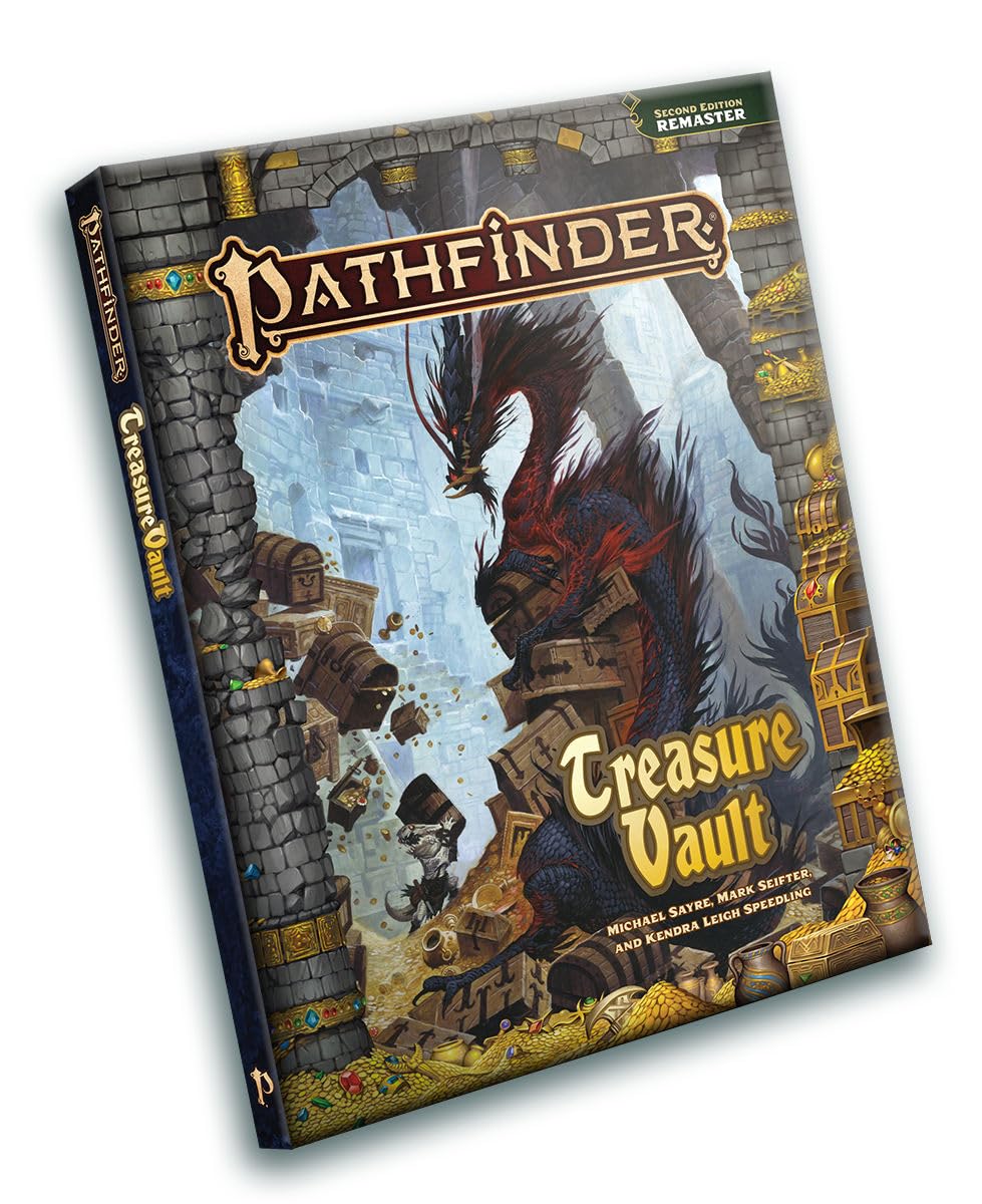 Paizo Pathfinder Treasure Vault Pocket Edition cover featuring kobold guide guiding treasure exploration
