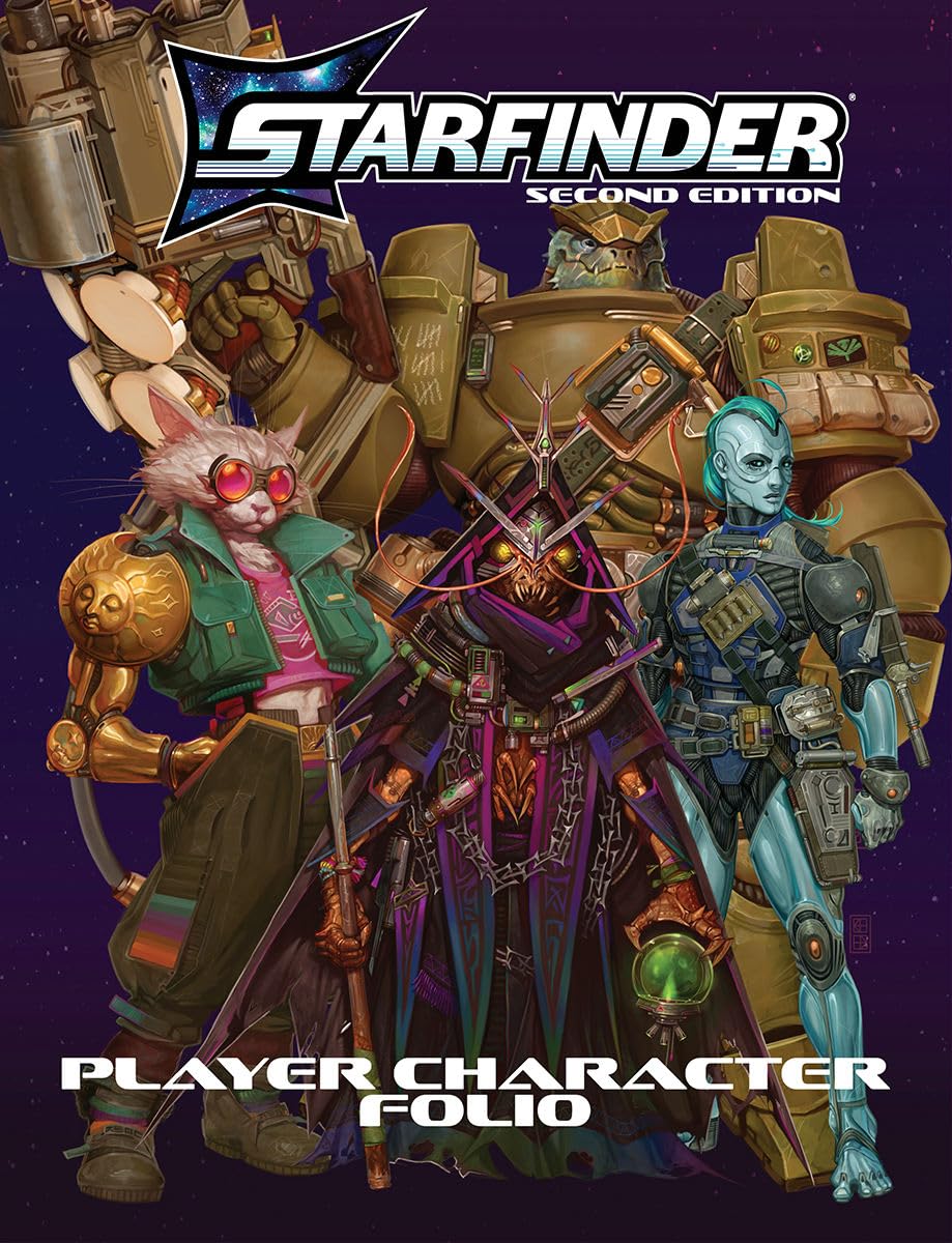 Paizo Starfinder PC Folio 16-page record sheet for organized character management