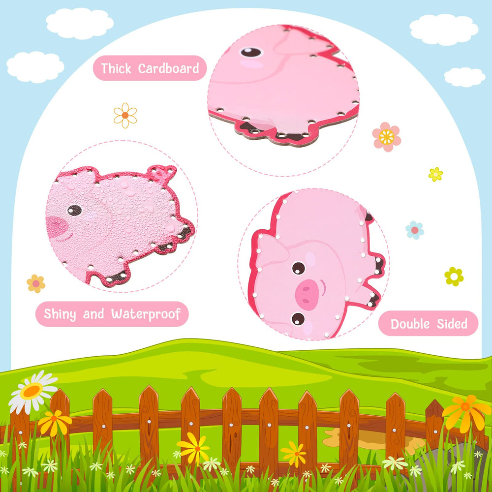 Pajean thick cardboard lacing cards resist tearing, ideal for repeated use.