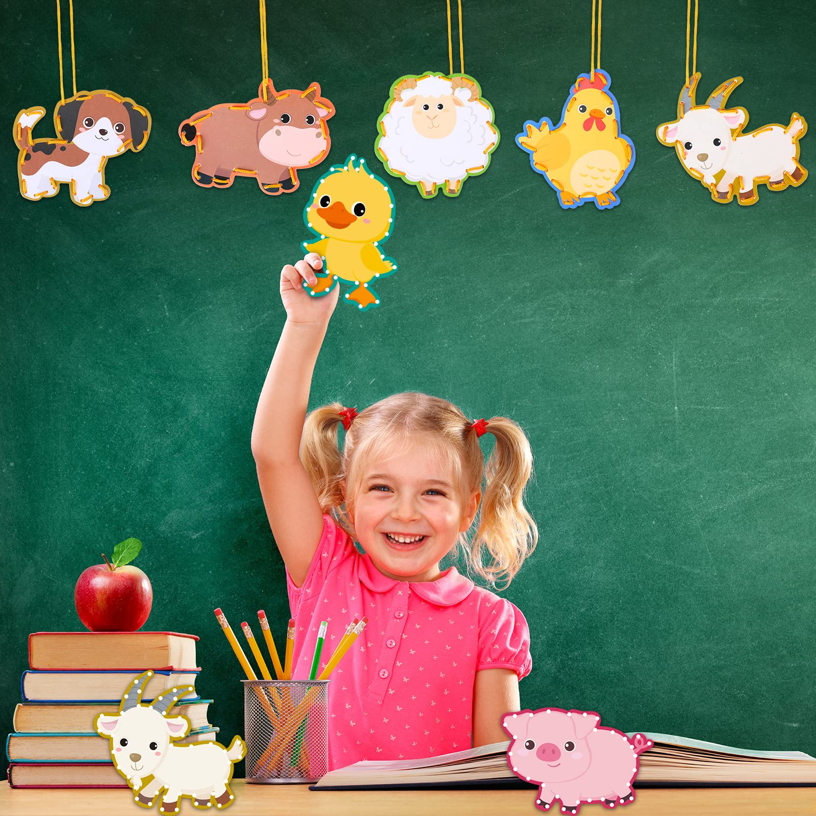 Pajean sewing cards are suitable for early education routines and quiet time activities.
