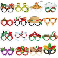 Pajean Italian party glasses Colosseum design for festive photo booth moments